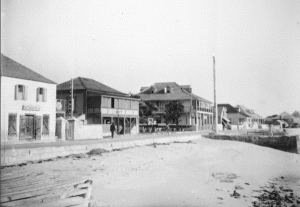 East Caicos Company (on far left) and Front Street in the mid-1800s.