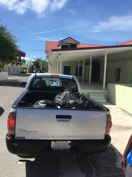 All the trash we collected ready for the dump