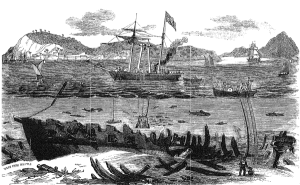 1854: Venezuela Jeremiah is involved in the salvage of the Spanish warship San Pedro Alcantara 